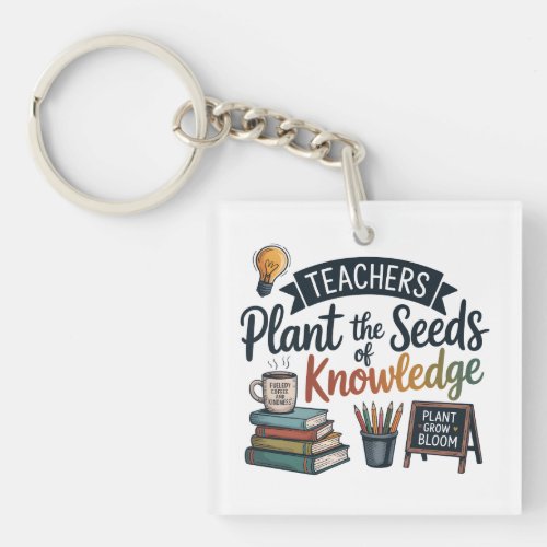 Teacher Gift Sublimation Design, Back to School Keychain