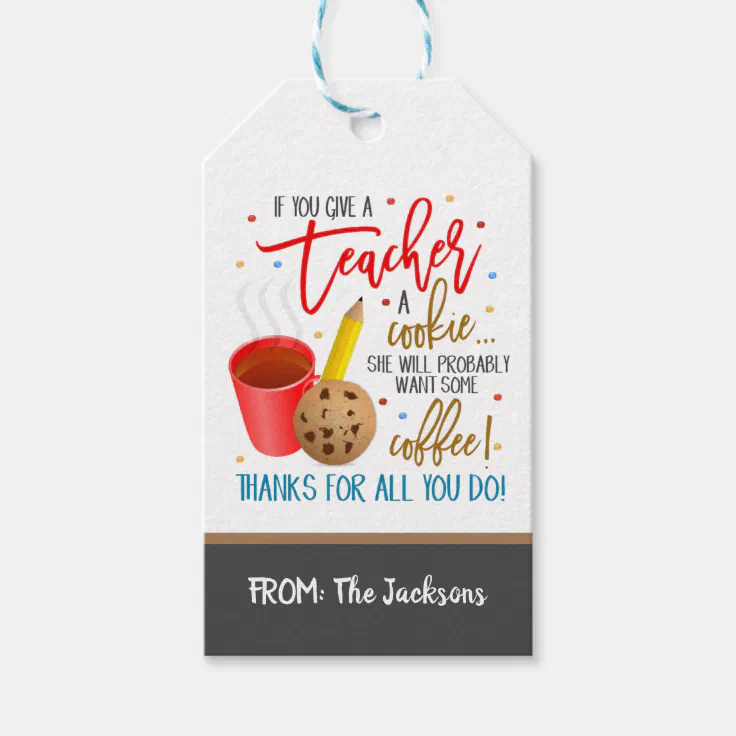 Teacher Gift Tag | Zazzle