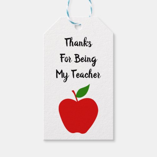 Teacher Gift Tags Appreciation Thank You Tags