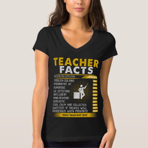 Teacher Gift  Teacher Facts T_Shirt
