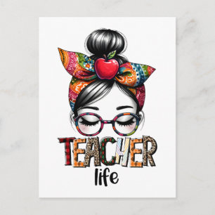 Teacher Gift   Teacher Life Invitation Postcard