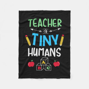 Teacher Gift Teacher Tiny Humans Fleece Blanket