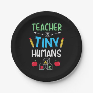 Teacher Gift Teacher Tiny Humans Paper Plates