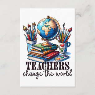 Teacher Gift Teachers Change The World Enclosure Card