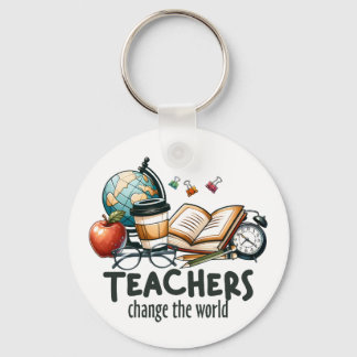 Teacher Gift | Teachers Change The World Keychain