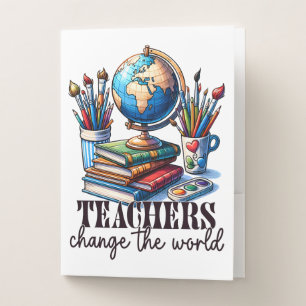 Teacher Gift Teachers Change The World Pocket Folder