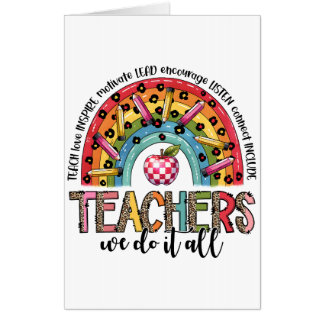 Teacher Gift | Teachers We Do It All Card