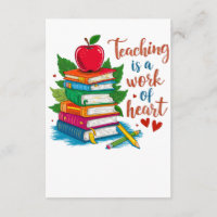 Teacher Gift | Teaching Is A Work Of Heart