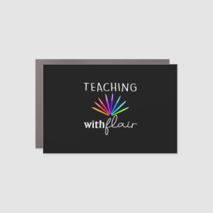 Teacher Gift Teaching With Flair Car Magnet