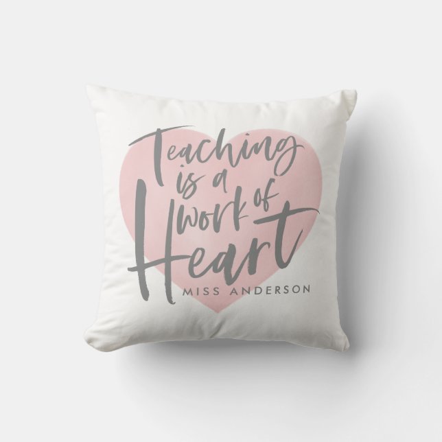 Teacher gift  throw pillow (Front)