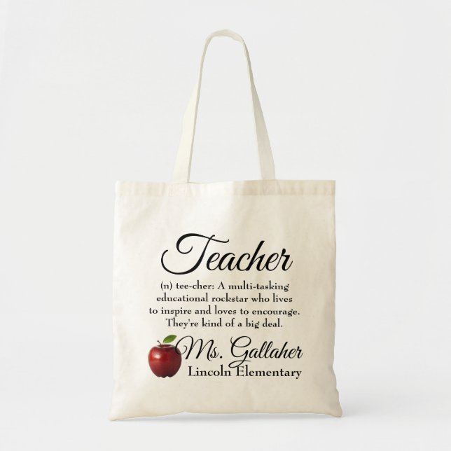 Teacher gift tote (Front)