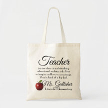 Teacher gift tote