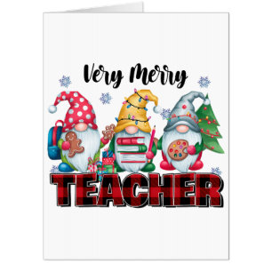 Teacher Gift Very Merry Teacher Card