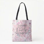 Teacher gift watercolor heart tote bag Teacher gift watercolor heart tote bag