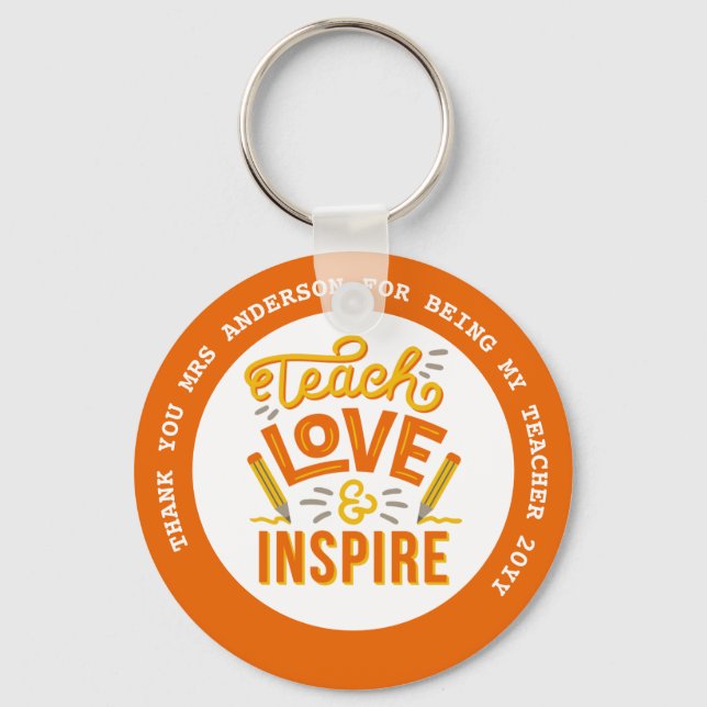 Teacher Gifts Classroom School Quotes from Kids Keychain (Front)