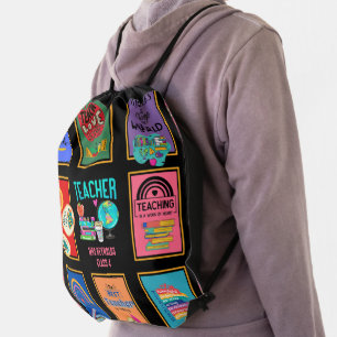 Teacher Gifts Quotes Funny Appreciation Retirement Drawstring Bag