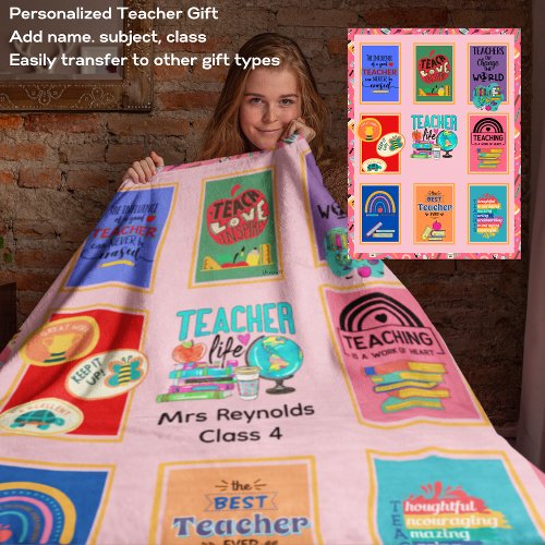 Teacher Gifts Quotes Funny Appreciation Retirement Fleece Blanket