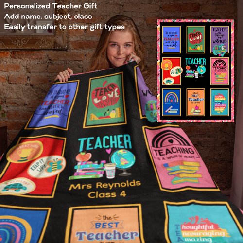 Teacher Gifts Quotes Funny Appreciation Retirement Sherpa Blanket