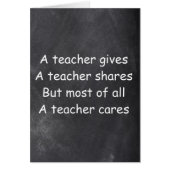 Teacher Gives Shares Cares Chalkboard Design (Front)