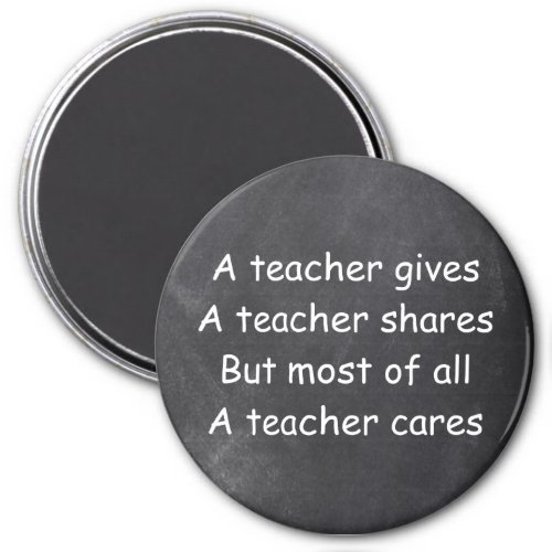 Teacher Gives Shares Cares Chalkboard Gift Idea Magnet