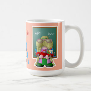 Teacher Gnome with Little Red Truck Coffee Mug