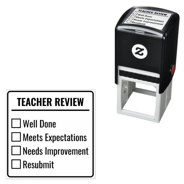 Teacher Grading Assignment Checklist Feedback Self-inking Stamp (In Situ)
