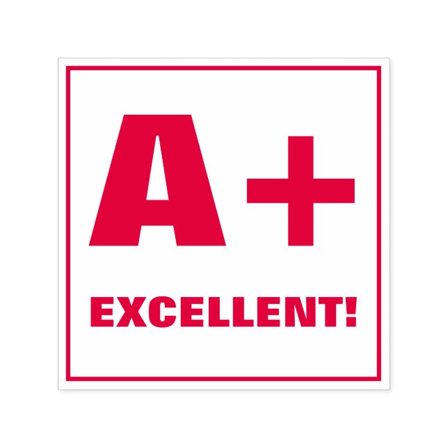 Teacher Grading Stamp: A+, EXCELLENT! Self-inking Stamp (Design)