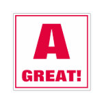 [ Thumbnail: Teacher Grading Stamp: A, Great! Self-Inking Stamp ]