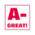 [ Thumbnail: Teacher Grading Stamp: A-, Great! Self-Inking Stamp ]