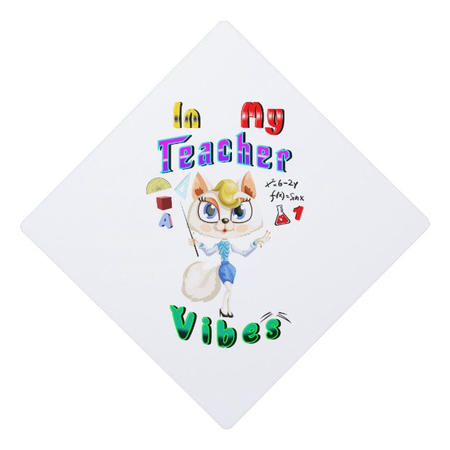 Teacher Graduation Cap Topper (Front)