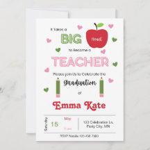 Teacher Graduation Invitation