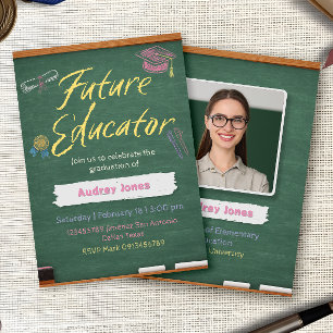 Teacher Graduation Invitation with Photo