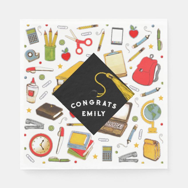Teacher Graduation Party Napkins (Front)