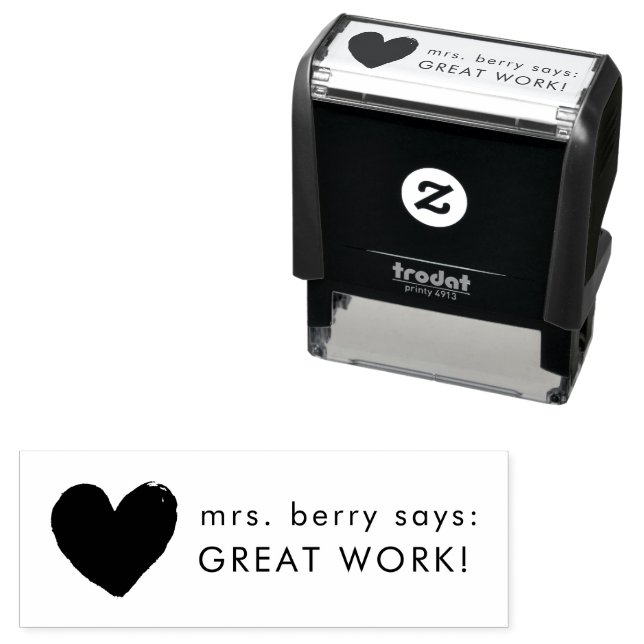 Teacher Great Work Add Your Text Self-inking Stamp (In Situ)