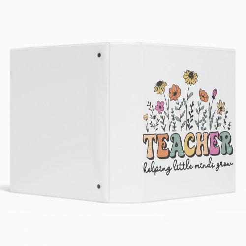 Teacher Groovy Flowers Binder for Classroom