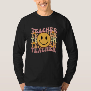 Teacher Groovy Retro Hippie 3 T-Shirt