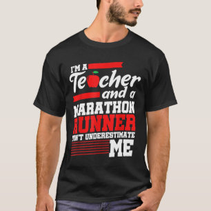 Teacher Half Marathon Runner Running Funny First R T-Shirt