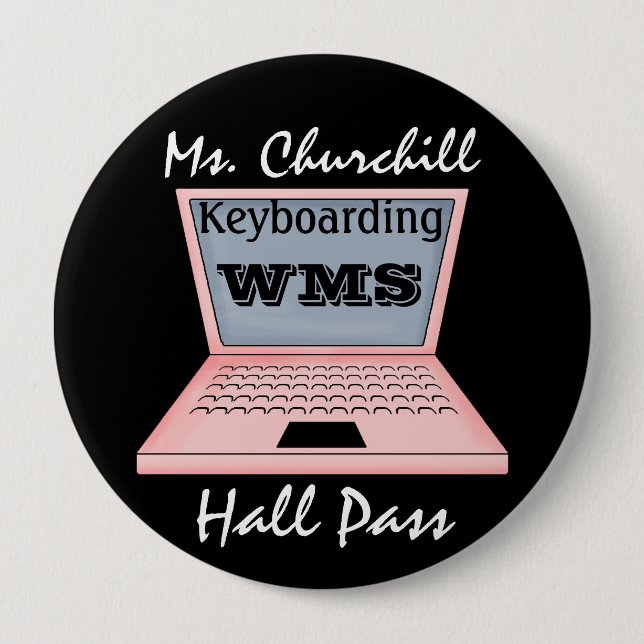 Teacher Hall Pass Button (Front)