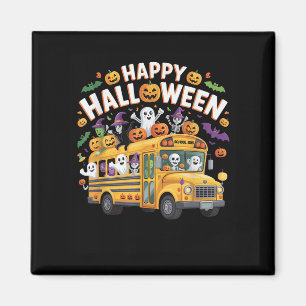 Teacher Halloween School Bus Driver Cute Ghost Wit Magnet