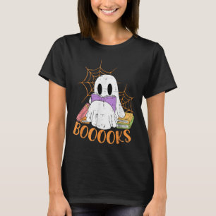 Teacher Halloween Shirt Ghost Teacher Book Library