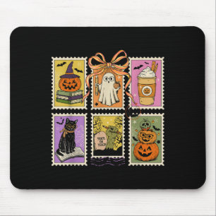 Teacher Halloween Shirt Soky Ghost Reading Hallowe Mouse Pad