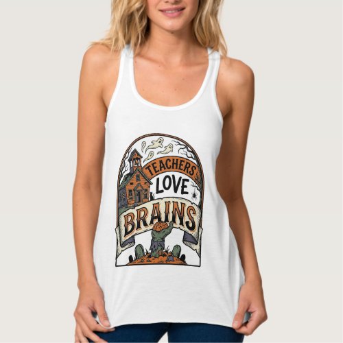 Teacher Halloween Shirt Teachers Love Brains_1