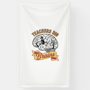 Teacher Halloween Shirt Vintage Engraved Brain Pun Banner
