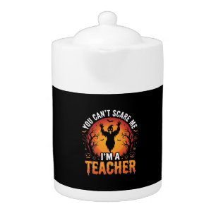 Teacher Halloween Spooky Ghost Teacher Design_1 Teapot