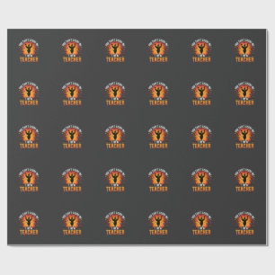 Teacher Halloween Spooky Ghost Teacher Design_1 Wrapping Paper