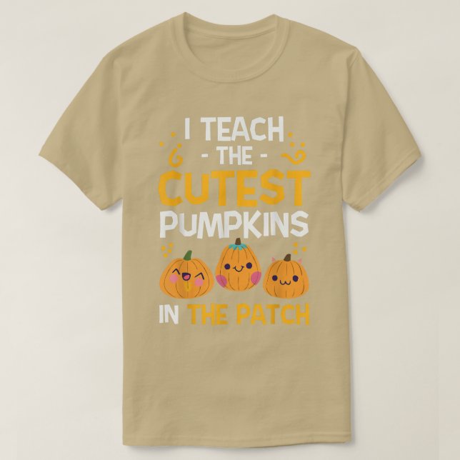 Teacher Halloween Teacher Kindergarten Cutest Pump T-Shirt (Design Front)