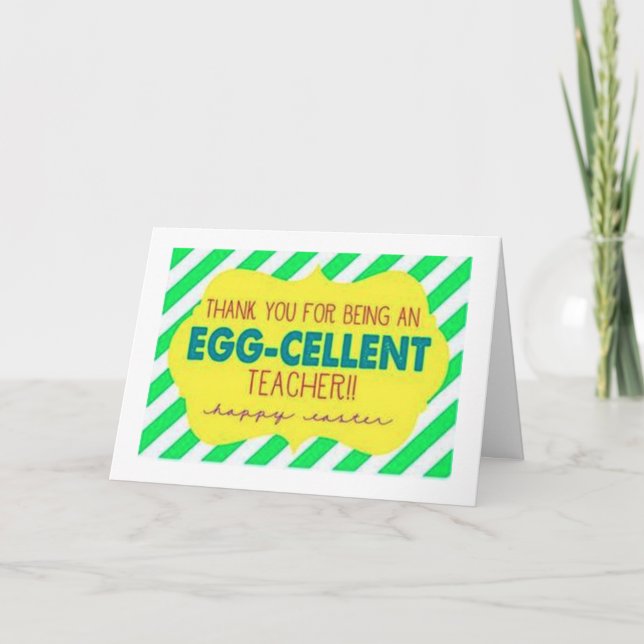 ***TEACHER*** HAPPY EASTER CARD (Front)