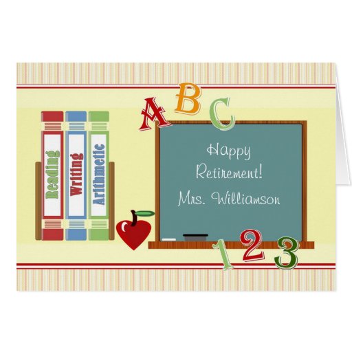 Teacher Happy Retirement ChalkBoard Card | Zazzle