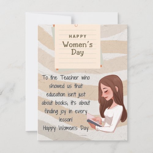 Teacher _ Happy Womens day Card