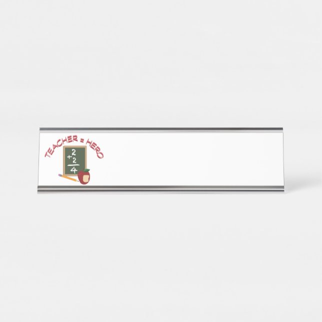 Teacher Hero Desk Name Plate (Front)